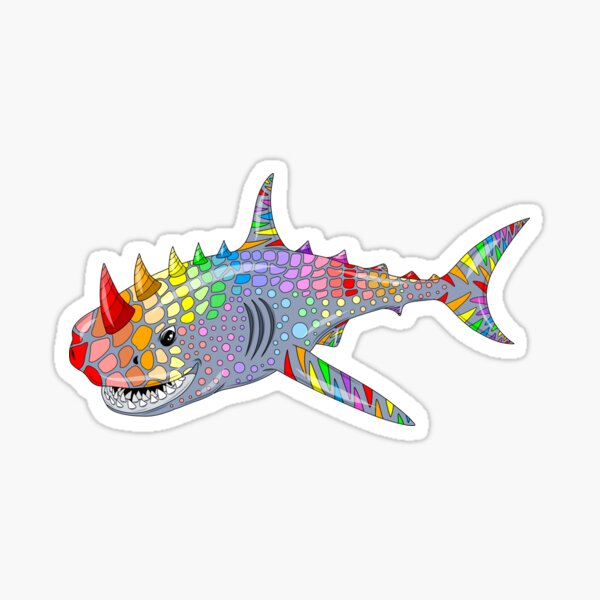 Rainbow Shark Sticker