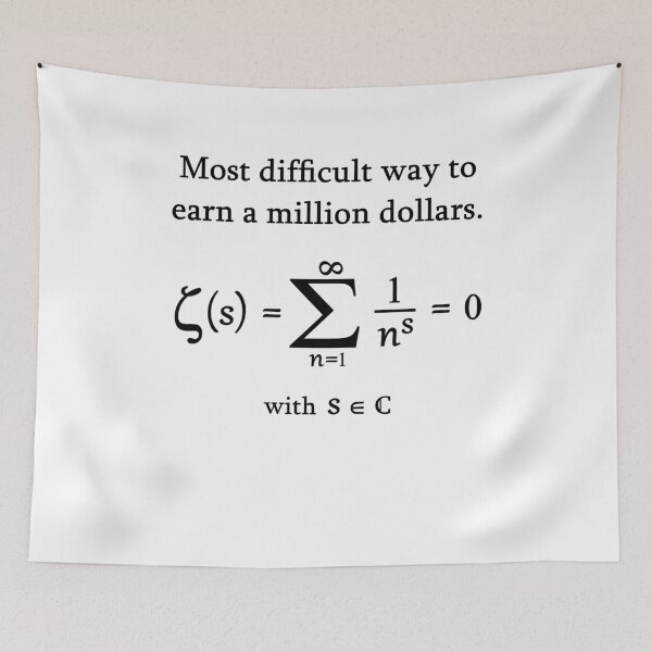 Item preview, Math Riemann hypothesis mathematician nerd million designed and sold by LeMuesch.