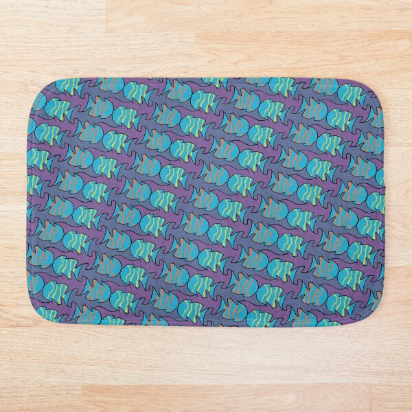 Item preview, Hammerhead sharks and fish tessellation designed and sold by jeanneius.