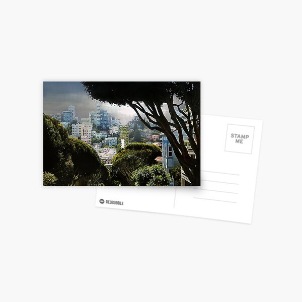Landscape on Lombard Street, San Francisco Postcard