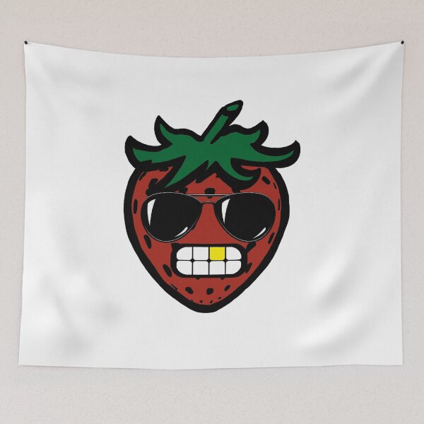 Item preview, Strawberry with Sunglasses and golden tooth designed and sold by Rustic Valley Studio.
