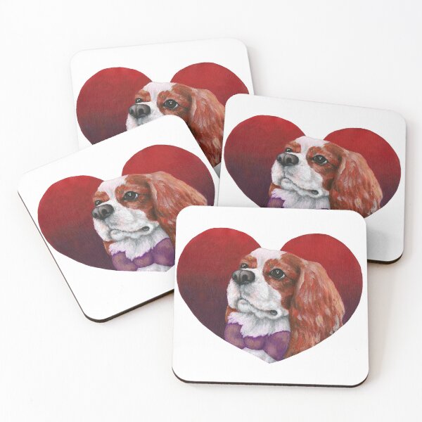 Item preview, Cavalier King Charles Spaniel - Blenheim Heart designed and sold by jollyinu.