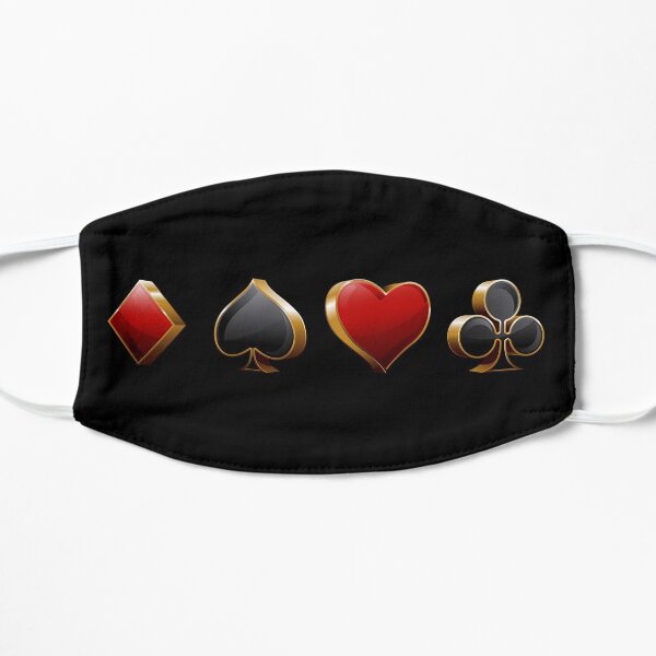 Gambling Card pips, Diamond, spade, heart and club Vegas Mask