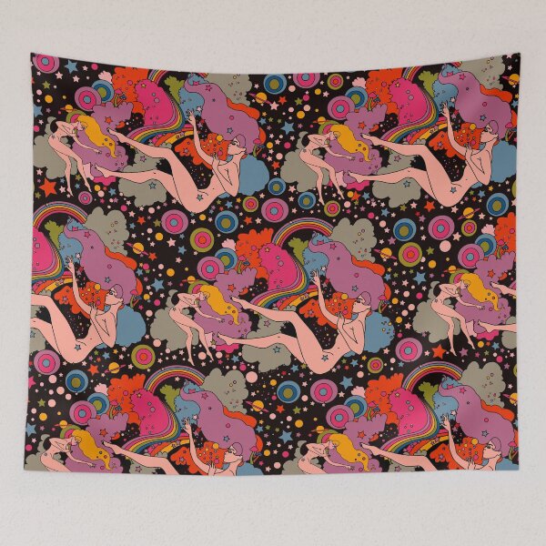 Item preview, Space Girls black backround designed and sold by goldendazeart.