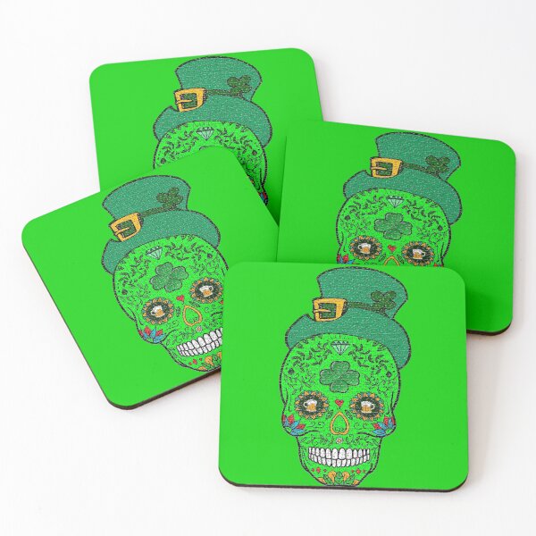 Item preview, St Patrick's Day Sugar Skull Shamrocks - Saint Pattys Day - the best gift for Irish Mexicans  designed and sold by BestStuffDepot.