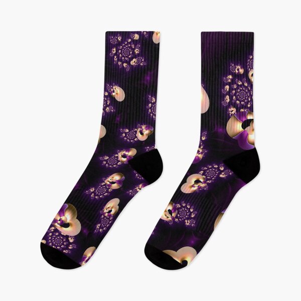 Item preview, SWIRL HEARTS PURPLE/GOLD designed and sold by Art-by-Cassy.