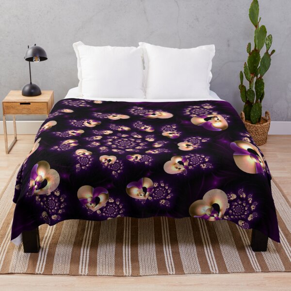 Item preview, SWIRL HEARTS PURPLE/GOLD designed and sold by Art-by-Cassy.