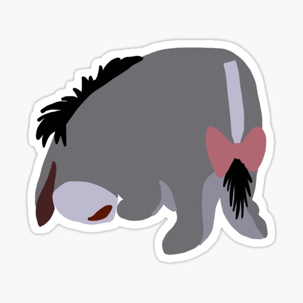 Sad Donkey Sticker Sticker