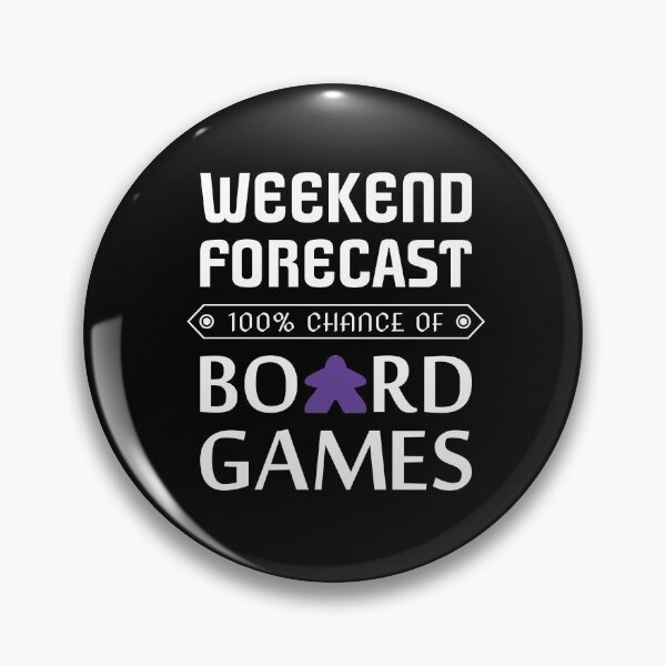 Item preview, Purple Meeple Weekend Forecast 100% Chance Of Board Games designed and sold by shadowisper.