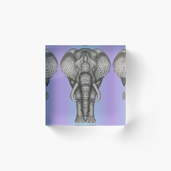 Elephant 2 Acrylic Block