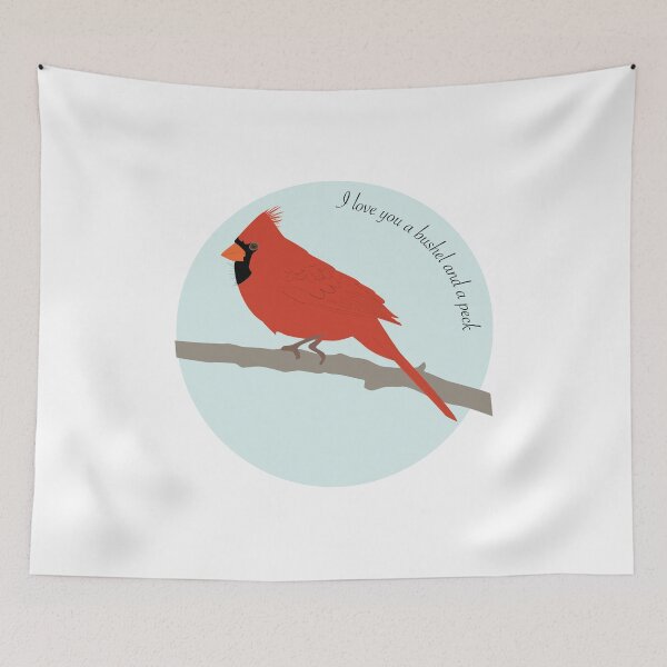 Item preview, I love you a bushel and a peck cardinal designed and sold by Madeline McKay.