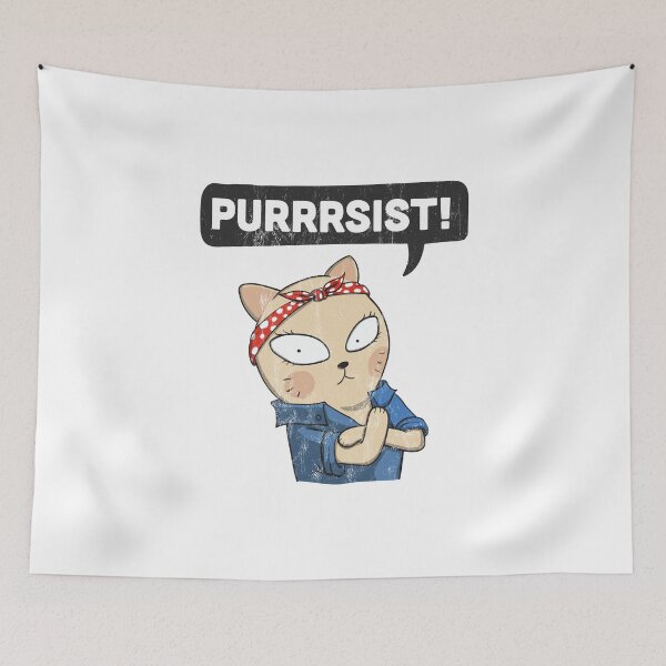 Artikelvorschau, Purrrsist! Resist Persist Pussy Cat Lustige Gleichberechtigung entworfen und verkauft von noirty.