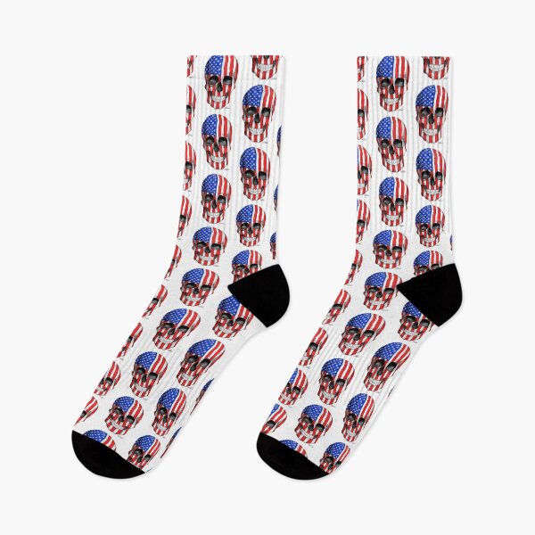 Item preview, American Flag Skull (On White Background) designed and sold by GDGCreations.