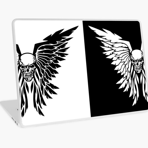 Classic Skull And Wings Laptop Skin