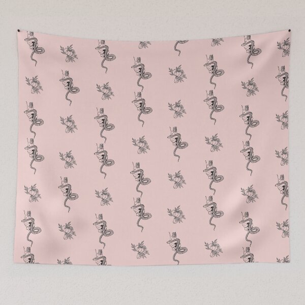 Item preview, Ink Pattern - Hand Drawn Grunge Serpent and Rose  designed and sold by CheHojas.