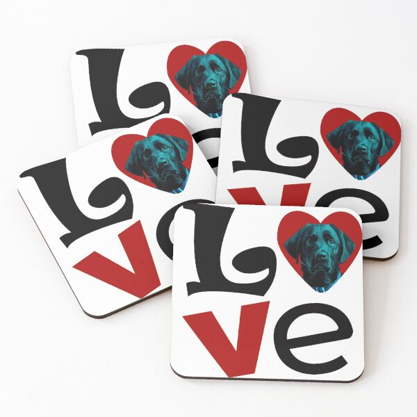 Item preview, I Love You, Black Chabrador Dog in Heart Design - Happy puppy lovers gift designed and sold by BestStuffDepot.