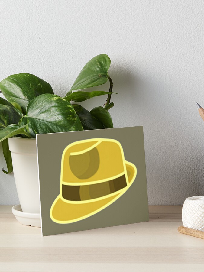 yellow trilby hat