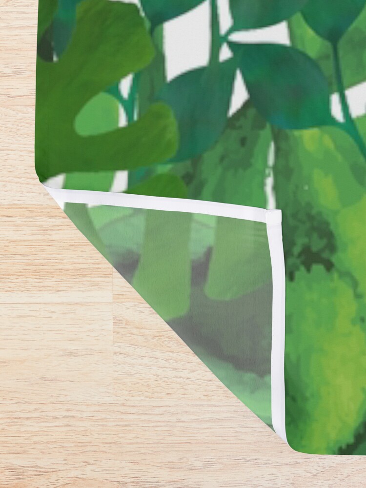 Alternate view of Get Naked, Tropical Jungle, Fun Bathroom Art Shower Curtain
