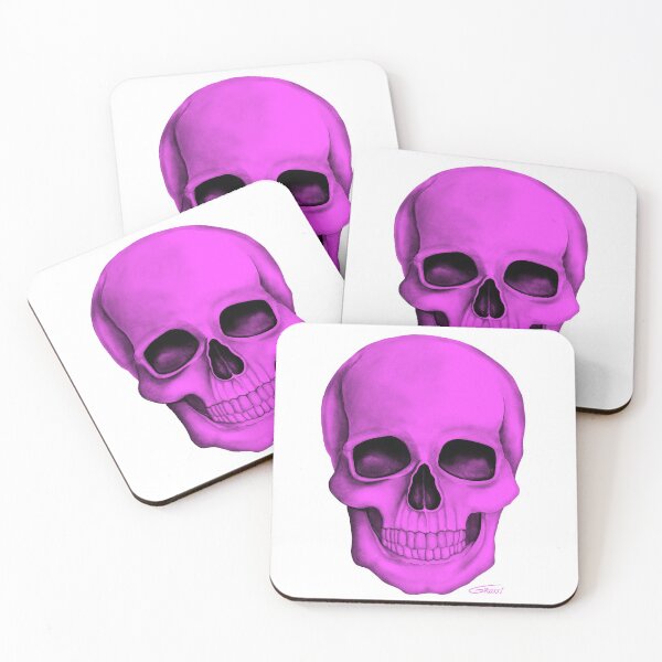 Item preview, Pink Skull (On White Background) designed and sold by GDGCreations.