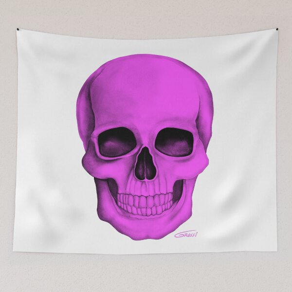 Item preview, Pink Skull (On White Background) designed and sold by GDGCreations.