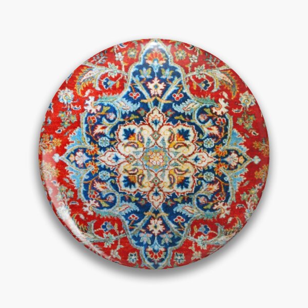 Item preview, Red Blue Antique Floral Persian Carpet Print designed and sold by Vicky Brago-Mitchell®.
