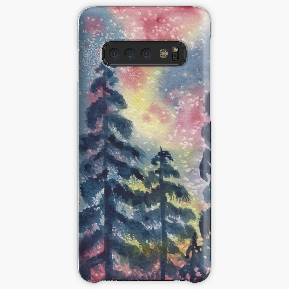 The Aurora Borealis and the Pines Samsung Galaxy Phone Case