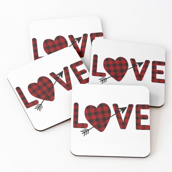 Item preview, Love Heart Flannel Printed Design - Happy Funny Valentine's Day print - Heart and Arrow designed and sold by BestStuffDepot.