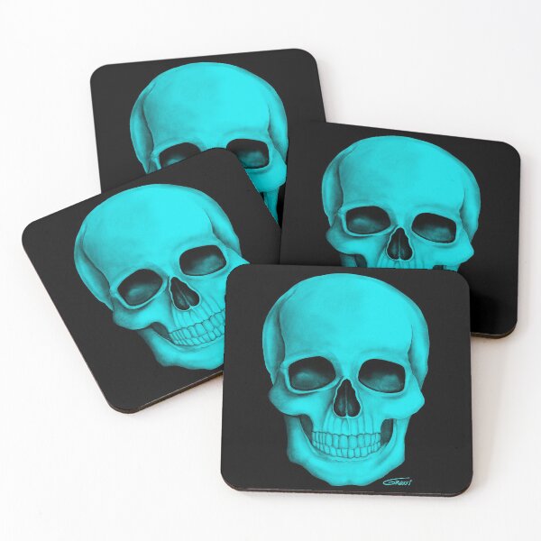 Item preview, Turquoise Skull (On Dark Background) designed and sold by GDGCreations.