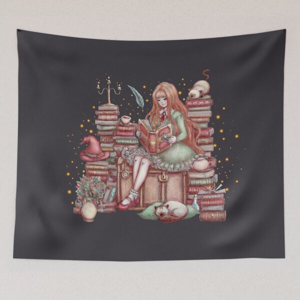 Item preview, Books are magic - Book lover witch  designed and sold by Denise, Denisn't.