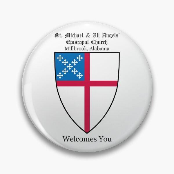 Item preview, St. Michael & All Angels' Episcopal Church Millbrook AL Shield 1 Solid White designed and sold by litmusician.