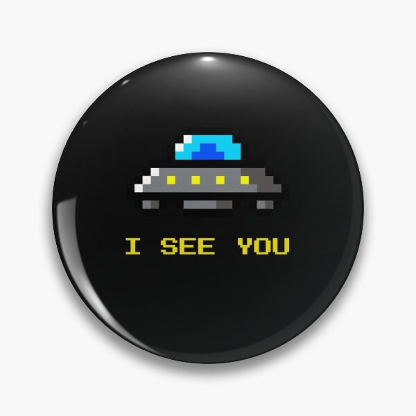 Item preview, Funny UFO: I See You (8-Bit Art Style) designed and sold by friendlyspoon.