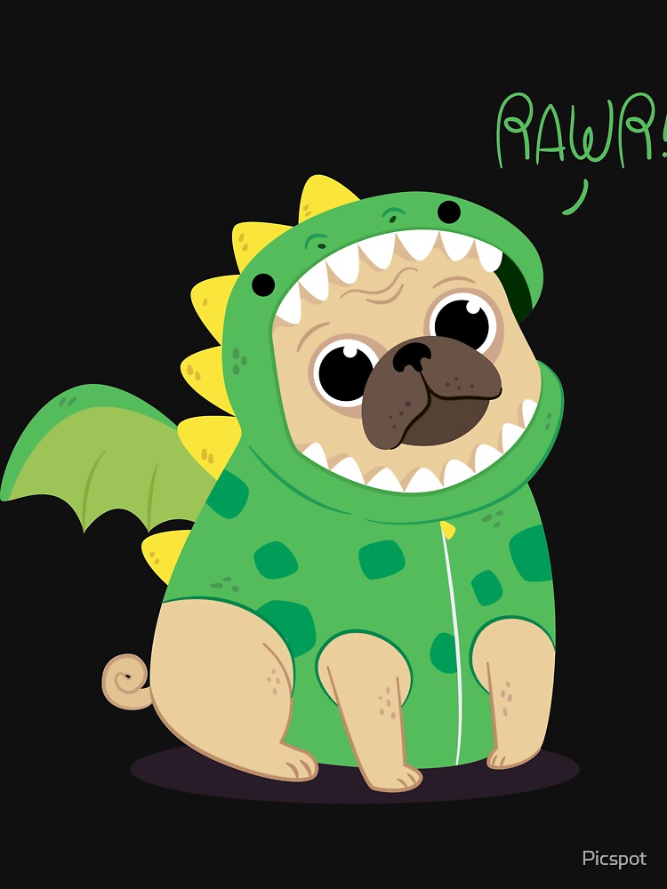 "PUG DRAGON DESIGN " Tshirt by Picspot Redbubble
