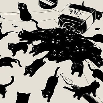 Aperçu de l'œuvre Motif chat abstrait géométrique de Omeris