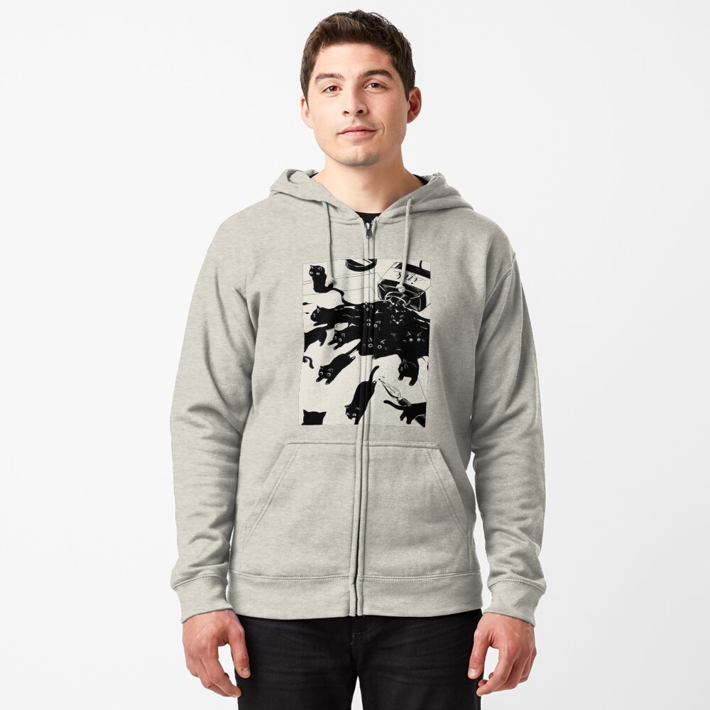 Aperçu de l'œuvre Veste zippée à capuche créée et vendue par Omeris.