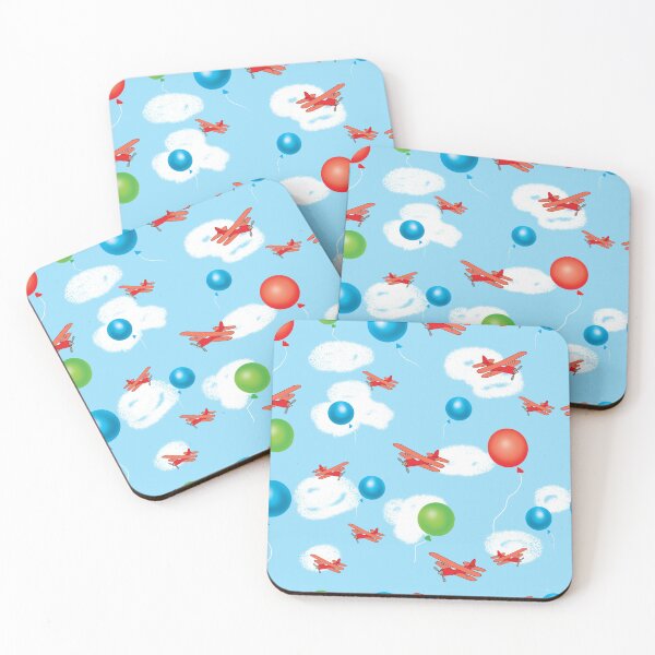Item preview, children pattern with airplanes and clouds against the sky designed and sold by sonaadalian.