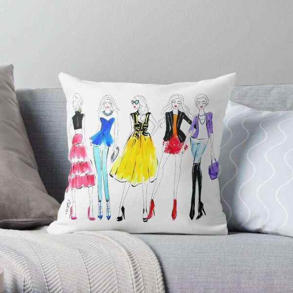Girls night out Throw Pillow