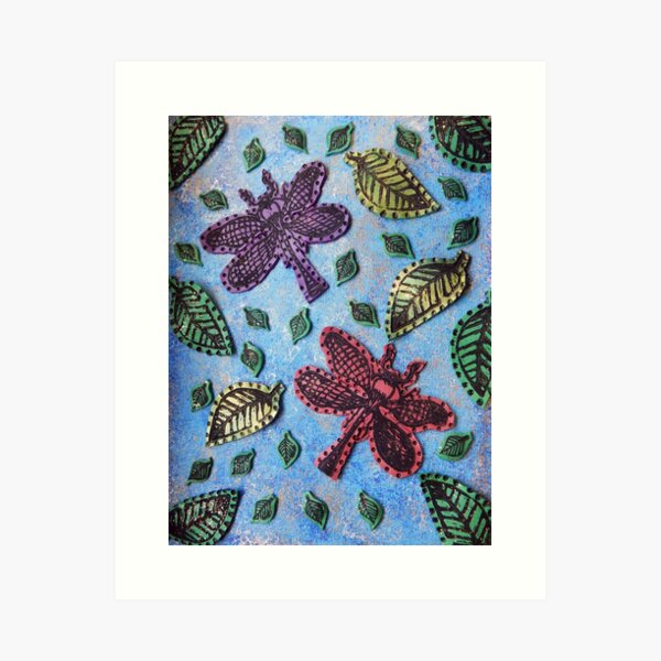 Dragonflies in Flight Art Print