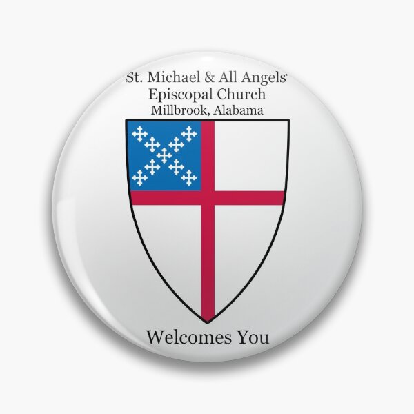 Item preview, St. Michael & All Angels' Episcopal Church Millbrook AL Shield 2 Solid White designed and sold by litmusician.