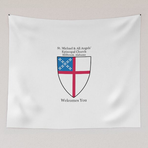 Item preview, St. Michael & All Angels' Episcopal Church Millbrook AL Shield 2 Solid White designed and sold by litmusician.