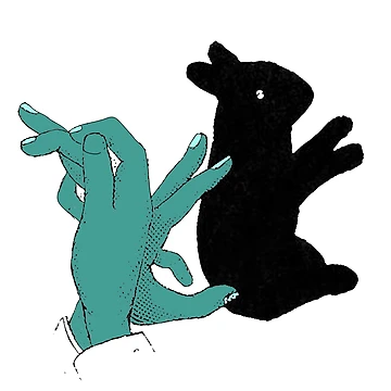 Artwork thumbnail, Hand Shadow Puppet - Rabbit by noveltiko