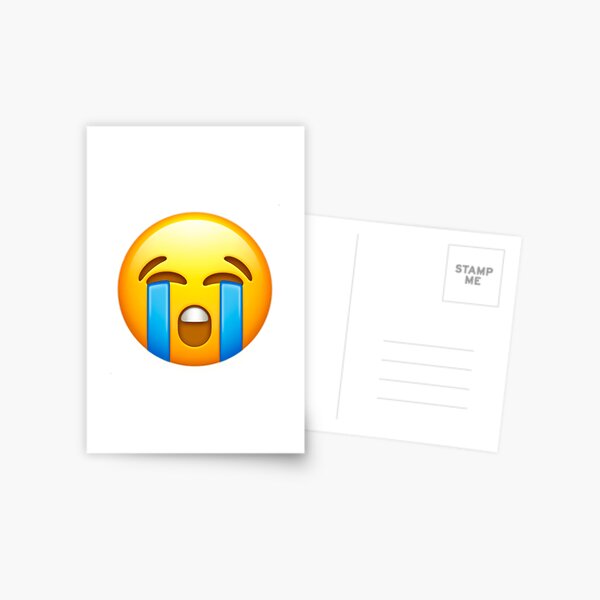 Xd Emoji Postcards Redbubble - crying face codes for roblox high school