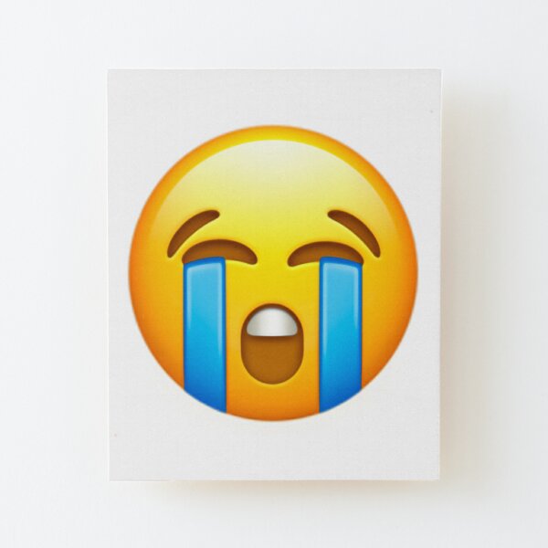 Laugh Crying Emoji Wall Art Redbubble - tears of joy emoji hat roblox