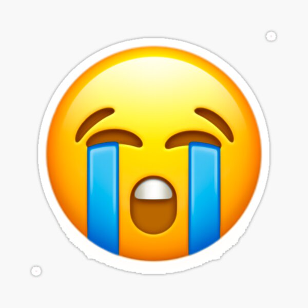 Loudly Crying Face Emoji Sticker