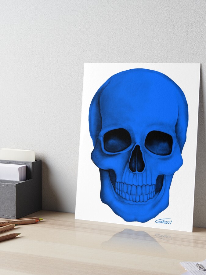 Blue Skull (On White Background)