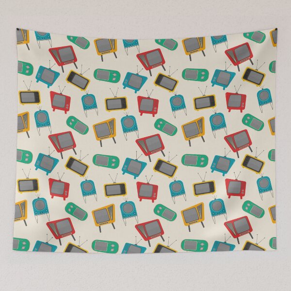 Item preview, Retro TV Colorful Pattern designed and sold by tlemskaya.
