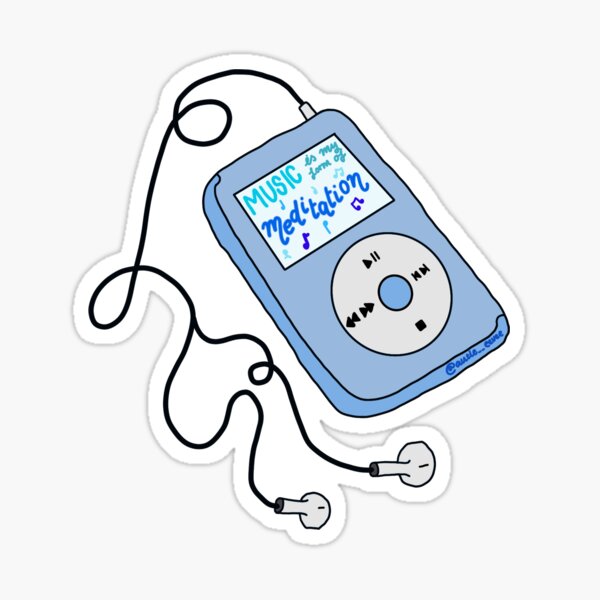 Music is my form of Meditation Sticker Sticker