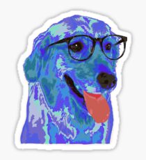 Hipster Dog Sticker