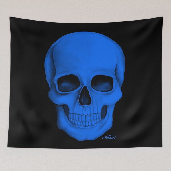 Item preview, Blue Skull (On Dark Background) designed and sold by GDGCreations.