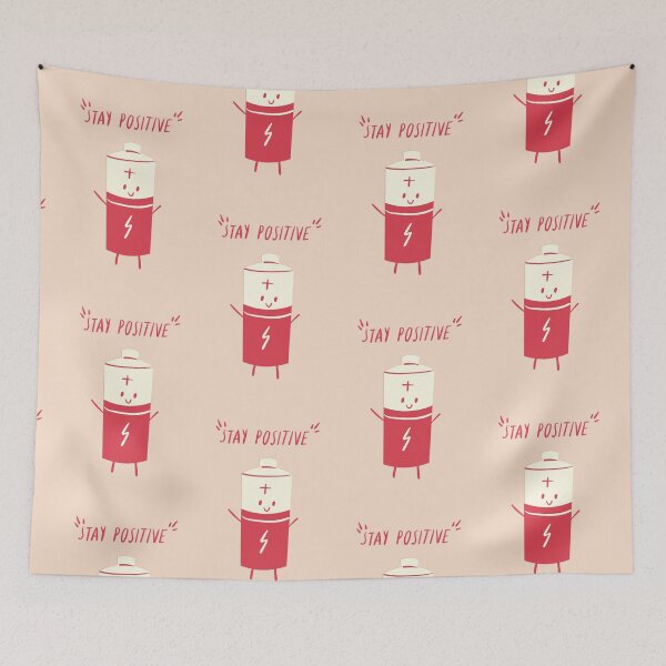 Item preview, Cute Stay Positive Battery designed and sold by wbfm.