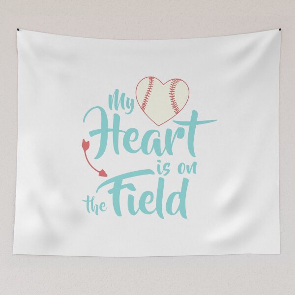 Item preview, My Heart Is On That Field Mom Football Baseball Aqua designed and sold by noirty.